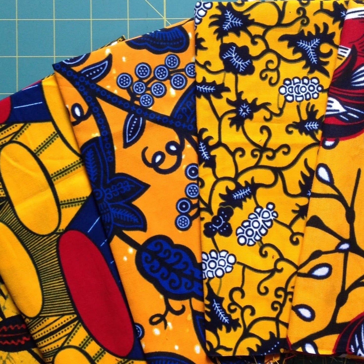 african print fabrics in yello