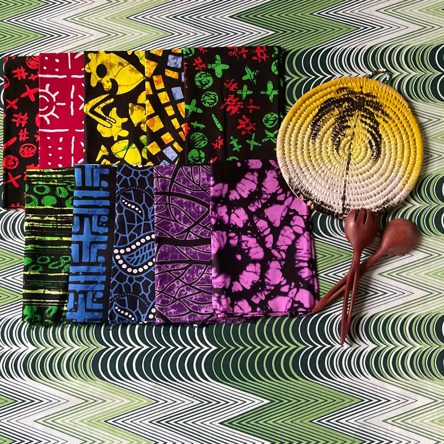 Edidiong Bundle: 10 Fat Quarters of African Textile Richness