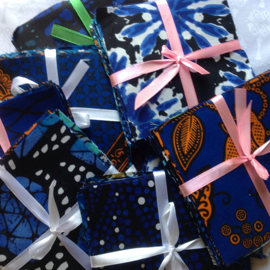 5" BLUE Ankara Squares Mystery Bundle