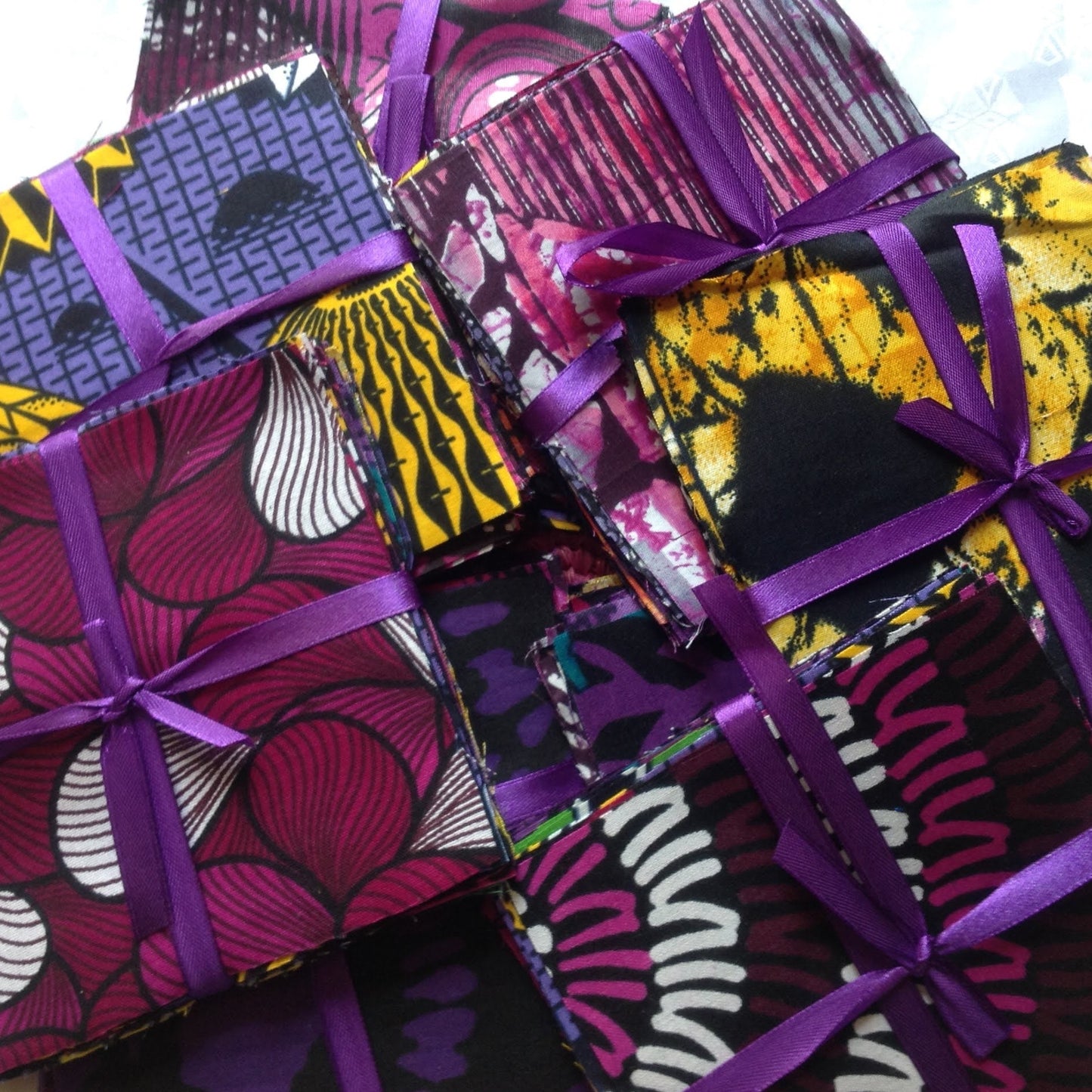 5" PURPLE Ankara Squares Mystery Bundle