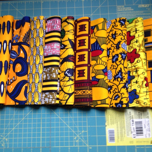 YELLOW 10" Ankara Mystery Squares